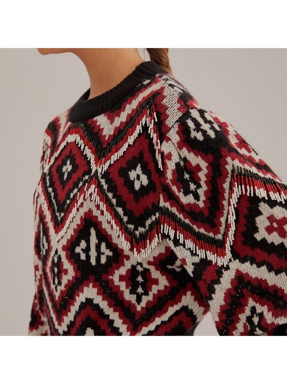 Farm Rio Rauti Beaded Knit Sweater - Picture 5 of 11